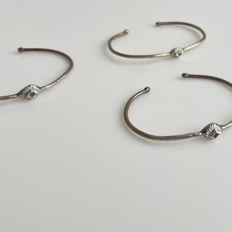 [ Franny e fine jewelry ] silver bronze cuff with natural stone