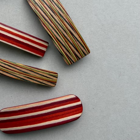 [KOSTKAMM] Natural Wood Hair Clip /  Pattern / 6cm / 9524P