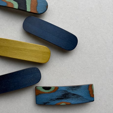 [KOSTKAMM] Natural Wood Hair Clip /  Pattern/ 6cm /  9524P