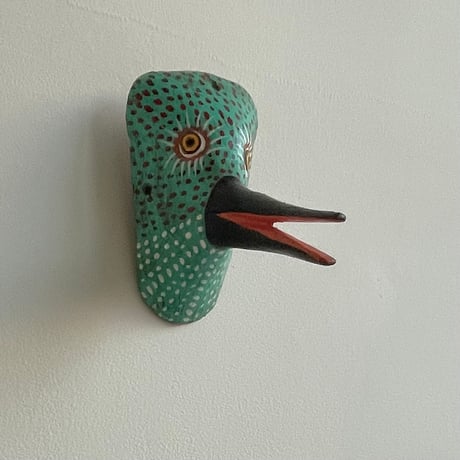 古い木彫りのお面 鳥 / Old Wood Bird Musk from Hidalgo MEXICO