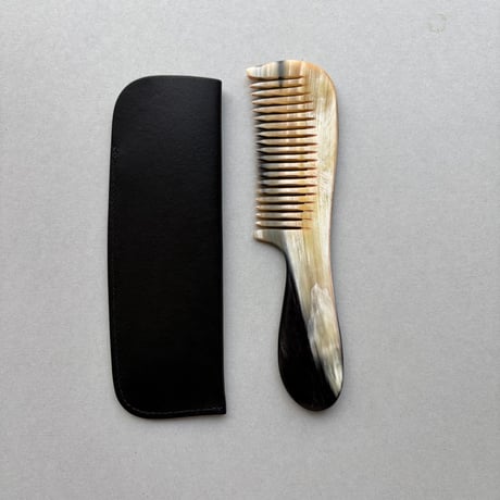 [KOSTKAMM]  Horn Comb with Handle / Wide / 17.5cm / 60H