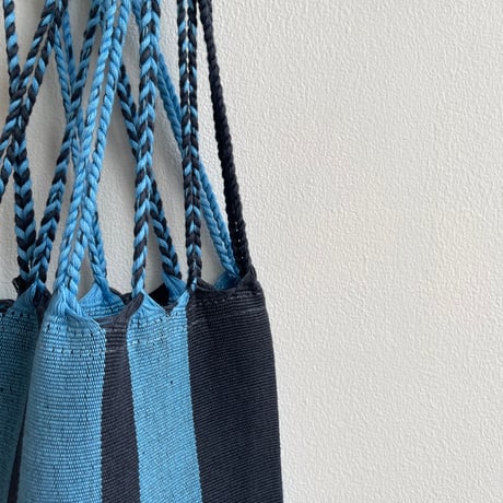 [pips]  Cotton Handwoven Hammock bag / blue gray
