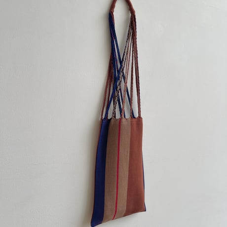 [pips]  Cotton Handwoven Hammock bag / navy blue