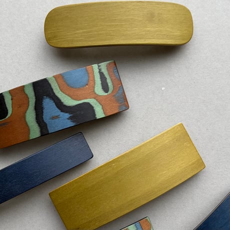 [KOSTKAMM] Natural Wood Hair Clip / Pattern 8cm / 9523P
