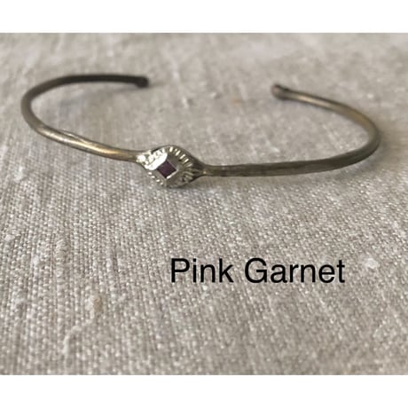 [ Franny e fine jewelry ] silver bronze cuff with natural stone
