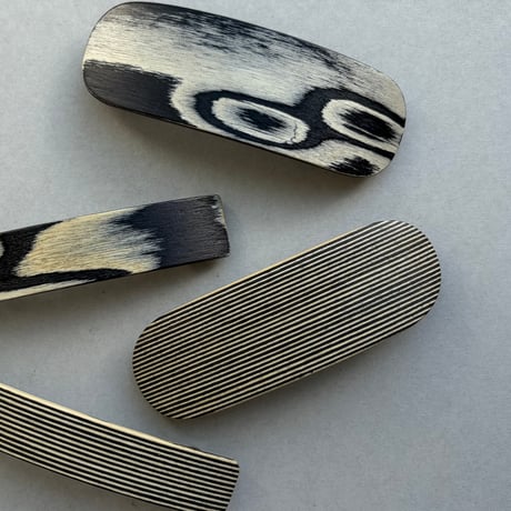 [KOSTKAMM] Natural Wood Hair Clip / Pattern / 10cm / 9521P