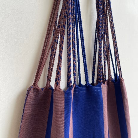 [pips]  Cotton Handwoven Hammock bag / azul / chocolate