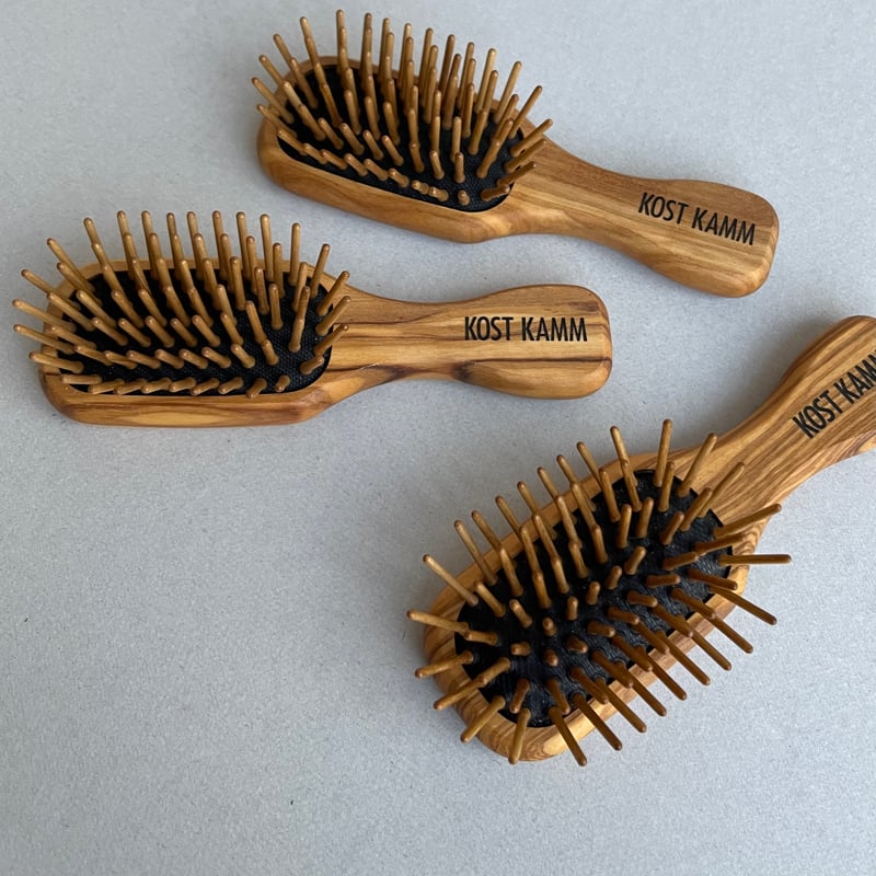 KOSTKAMM] Olive Wood Mini Hair Brush / 11.5cm