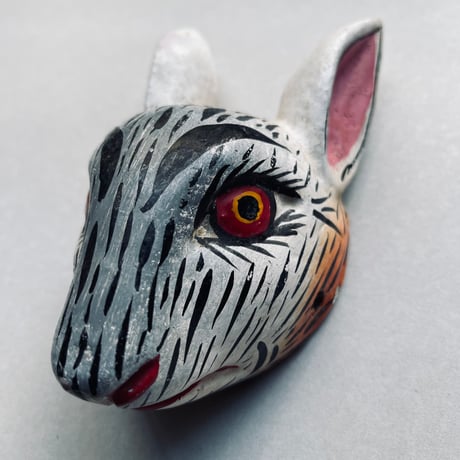 古い木彫りのお面 うさぎ / Old Wood Rabbit Musk from Hidalgo MEXICO