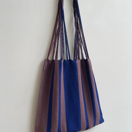 [pips]  Cotton Handwoven Hammock bag / azul / chocolate