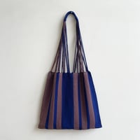[pips]  Cotton Handwoven Hammock bag / azul / chocolate