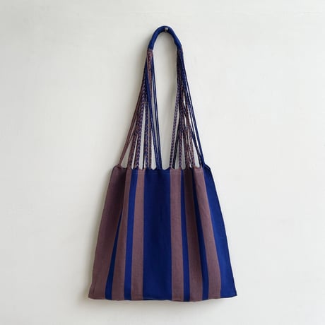 [pips]  Cotton Handwoven Hammock bag / azul / chocolate