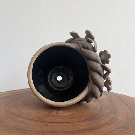 [Oaxaca Atzompa Pottery]  Frida Kahlo Face Planter / フリーダ カーロ フェイス プランター