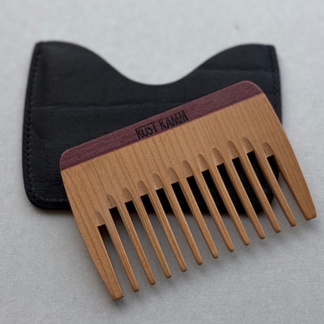 [KOSTKAMM]  Wooden Pocket Comb /  Ex wide 10b