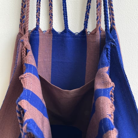 [pips]  Cotton Handwoven Hammock bag / azul / chocolate