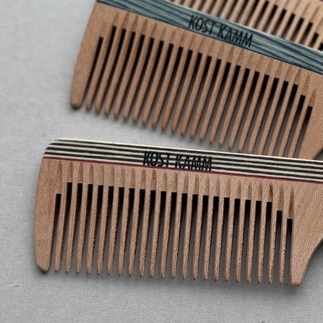 [KOSTKAMM]  Wooden comb with Handle / Wide / 6b