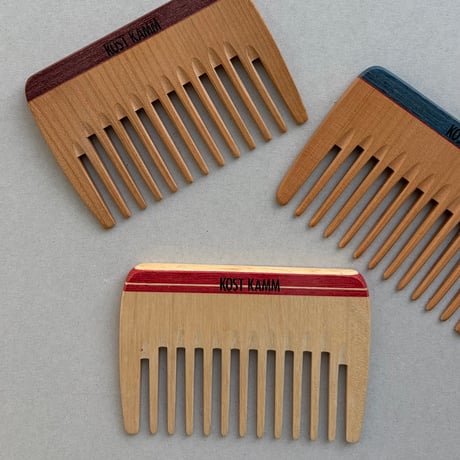 [KOSTKAMM]  Wooden Pocket Comb /  Ex wide 10b