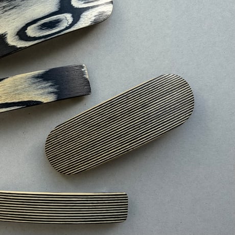 [KOSTKAMM] Natural Wood Hair Clip / Pattern / 10cm / 9521P