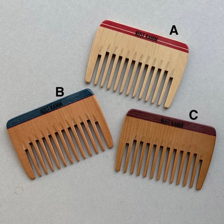 [KOSTKAMM]  Wooden Pocket Comb /  Ex wide 10b