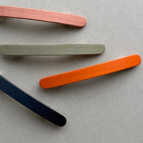 [KOSTKAMM]  Natural Wood Extra Slender Shape hair clip  6cm  /  9525