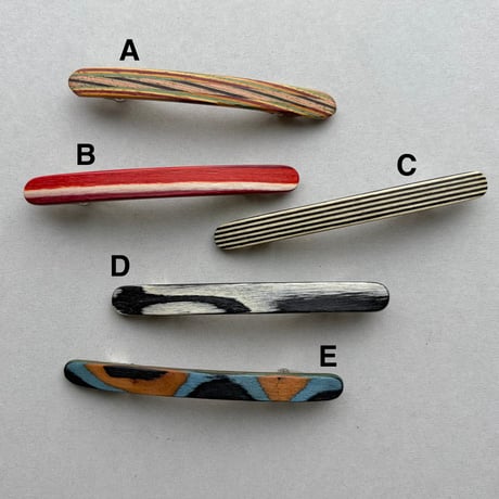 [KOSTKAMM]  Natural Wood Extra Slender shape hair clip  6cm  /  9525P