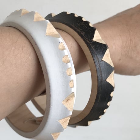 Hand carving wood bracelet from Oaxaca Mexico