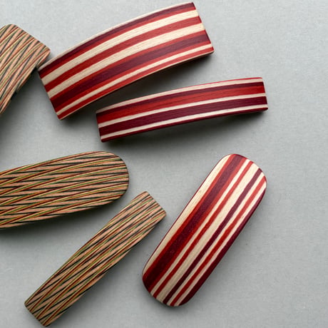 [KOSTKAMM] Natural Wood Hair Clip / Pattern 10cm / 9521P