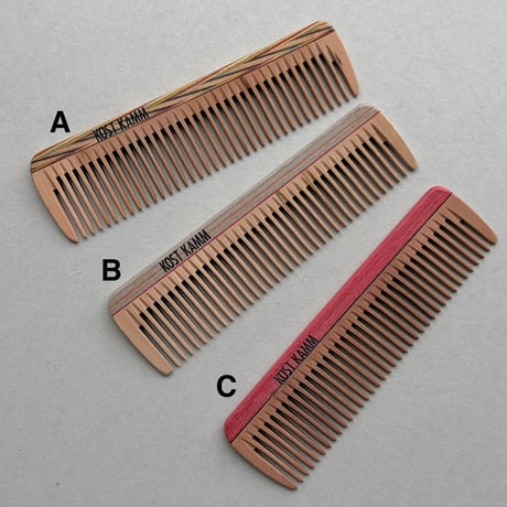 [KOSTKAMM]  Wooden Pocket comb / Wide / l7b