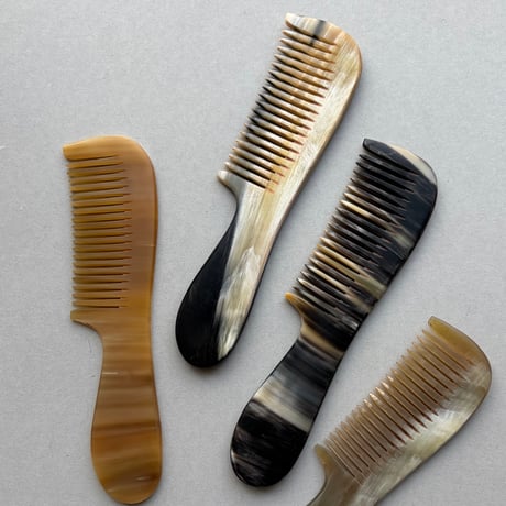 [KOSTKAMM]  Horn Comb with Handle / Wide / 17.5cm / 60H