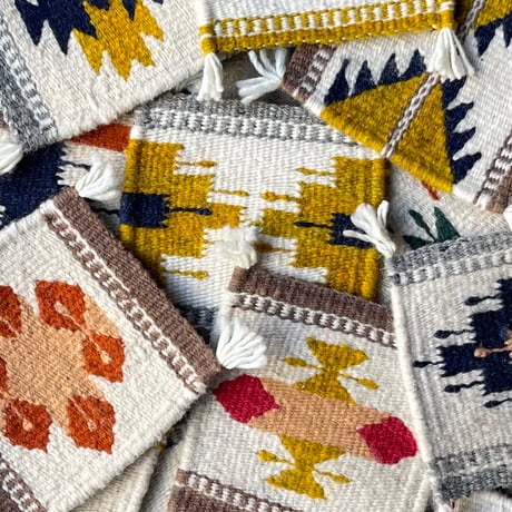 [ARTE ZAPOTECO] Wool Coaster / 12cm x 12cm
