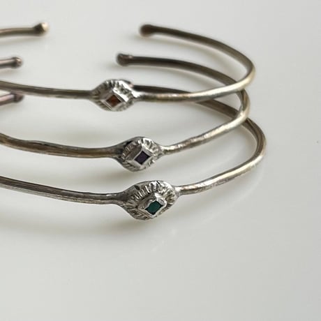 [ Franny e fine jewelry ] silver bronze cuff with natural stone