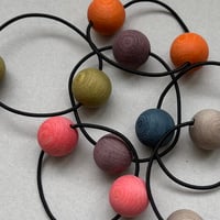 [KOSTKAMM]  2 balls Plaid clip , rubber /9519_2