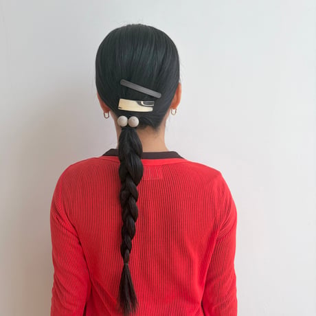 [KOSTKAMM]  2 balls Plaid clip , rubber /9519_2