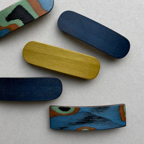 [KOSTKAMM] Natural Wood Hair Clip /  Pattern/ 6cm /  9524P