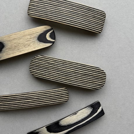 [KOSTKAMM] Natural Wood Hair Clip /  pattern /6cm /9524P