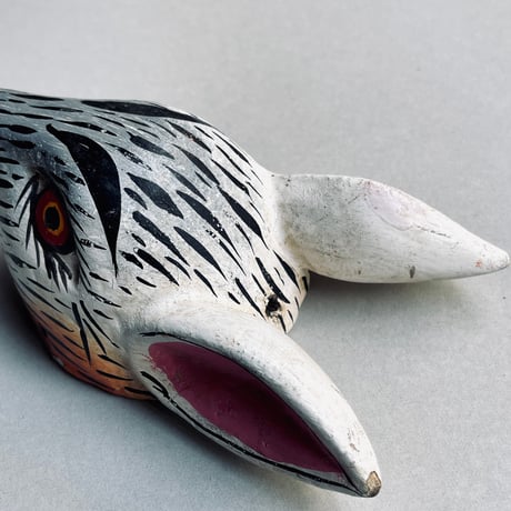 古い木彫りのお面 うさぎ / Old Wood Rabbit Musk from Hidalgo MEXICO