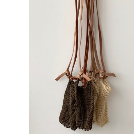 pips agave market bag / mini size /  natural / brown