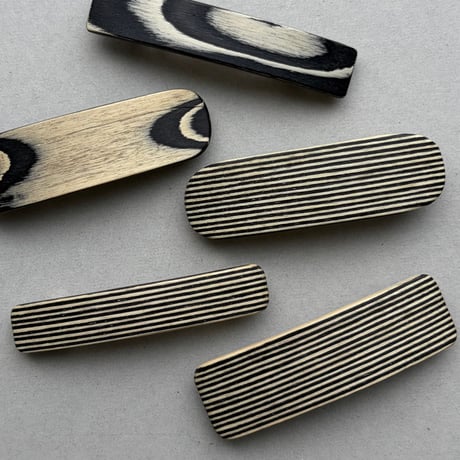 [KOSTKAMM] Natural Wood Hair Clip /  pattern /6cm /9524P