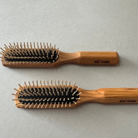 [KOSTKAMM]  Olive Wood Slender Hair Brush / 21cm /  オリーブウッド スレンダー型ブラシ / 4507