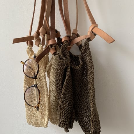 pips agave market bag / mini size /  natural / brown