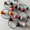 [KOSTKAMM]  2 balls Plaid clip , rubber /9519_2