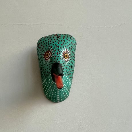 古い木彫りのお面 鳥 / Old Wood Bird Musk from Hidalgo MEXICO