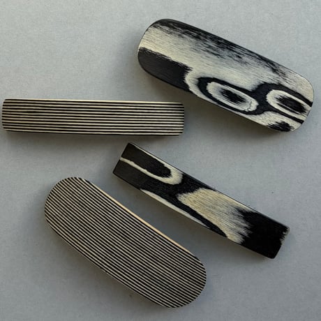 [KOSTKAMM] Natural Wood Hair Clip / Pattern / 10cm / 9521P