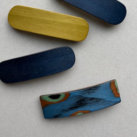 [KOSTKAMM] Natural Wood Hair Clip /  Pattern/ 6cm /  9524P
