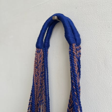 [pips]  Cotton Handwoven Hammock bag / azul / chocolate