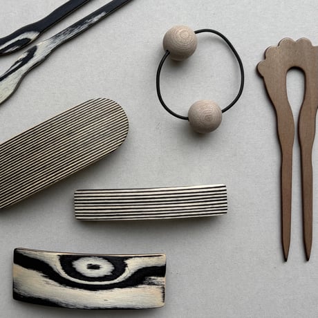 [KOSTKAMM] Natural Wood Hair Clip /  Pattern/9523p