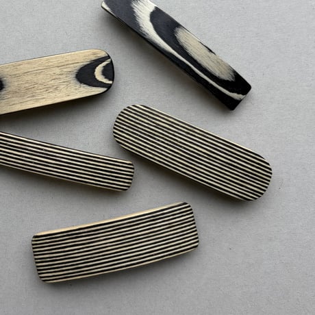 [KOSTKAMM] Natural Wood Hair Clip /  pattern /6cm /9524P