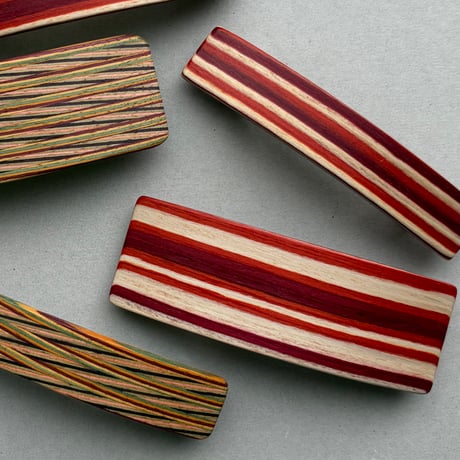 [KOSTKAMM] Natural Wood Hair Clip /  Pattern/ 8cm /9523p