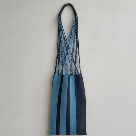 [pips]  Cotton Handwoven Hammock bag / blue gray