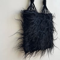 [pips] wool handwoven hammock bag mini / Black